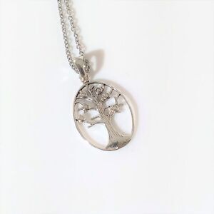 Tree of Life Sterling Silver Pendant Necklace and Chain